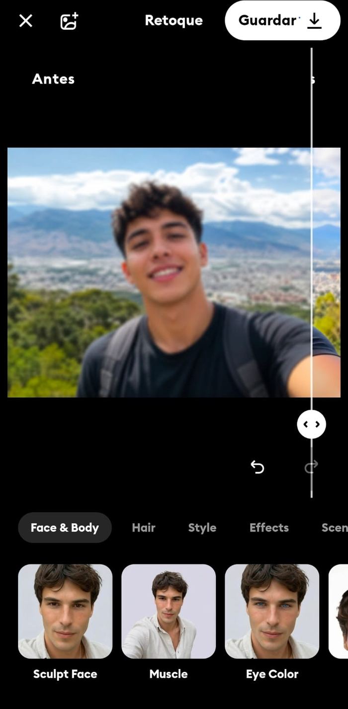 Foto original antes de procesar con Remini